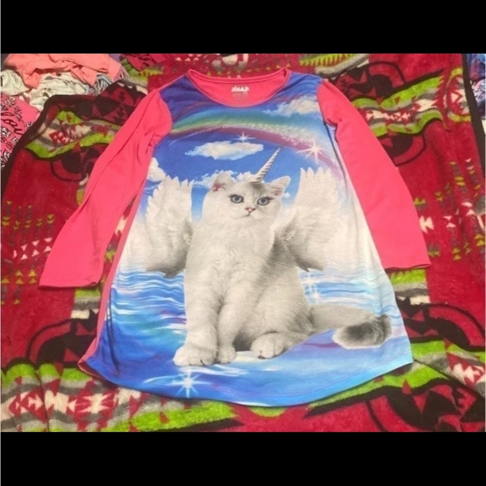 Girl cat nightgown